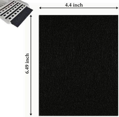 GZJoSum pre-cut replacement carbon odor filters dimensions overview showing the layout.
