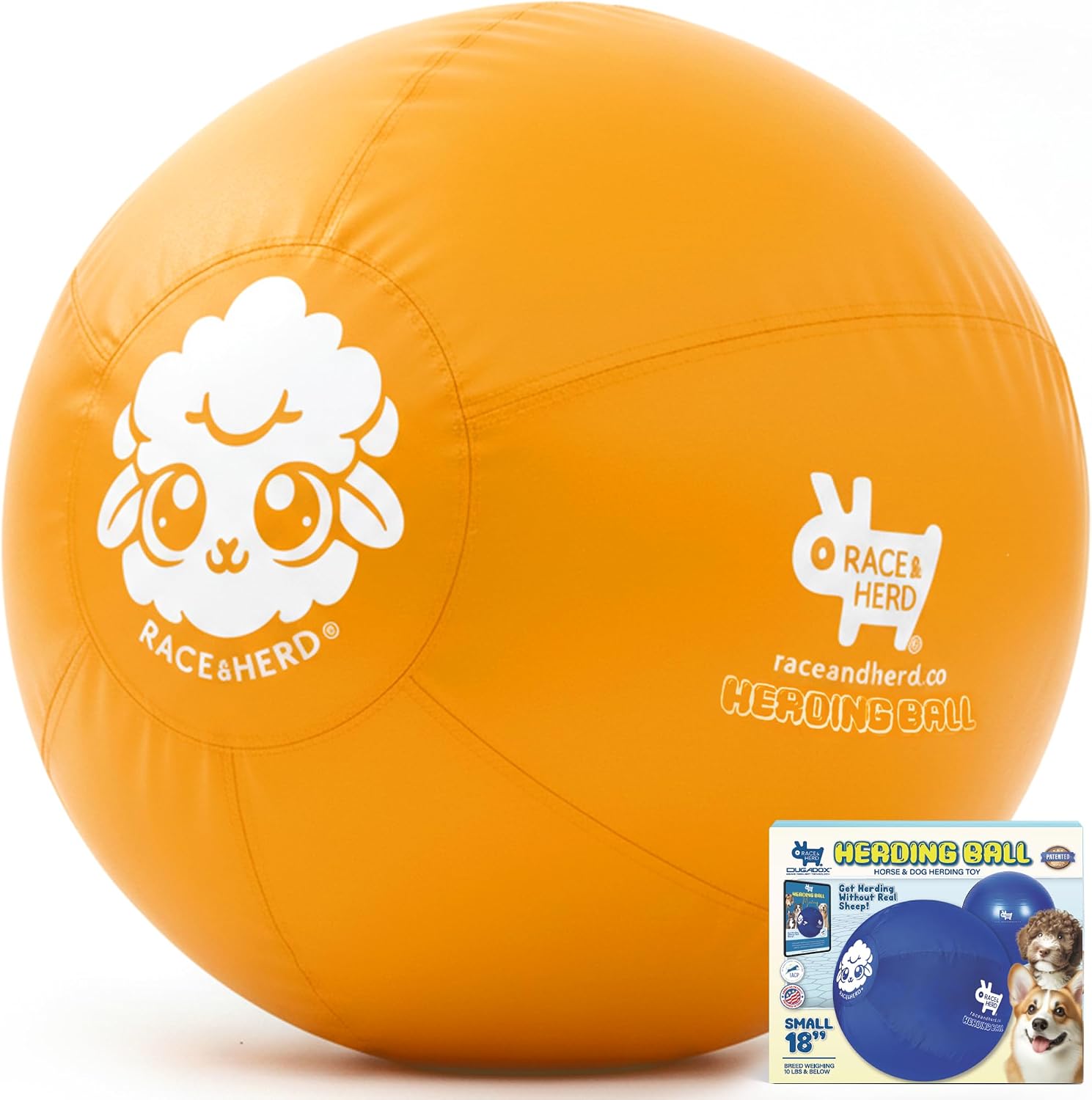 Race&Herd 25" Original XXL Best Herding Ball for Dogs Large - Herding Toys, Durable Outdoor Big Dog Herding Ball for Australian Shepherd, Corgis, Border Collie Ball - Medium to Large Breeds (Ocean) - Image 11