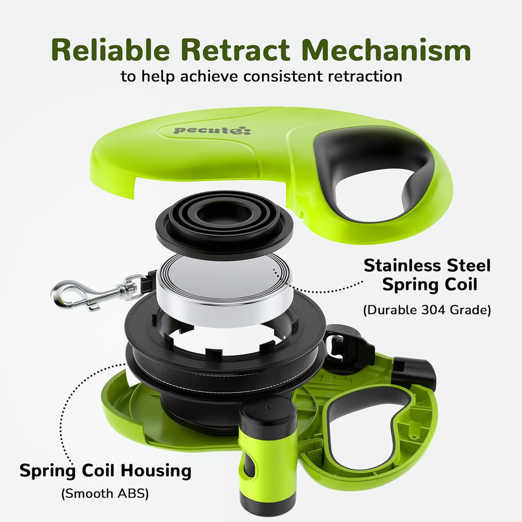 Side view of Pecute dog leash showing reflective material