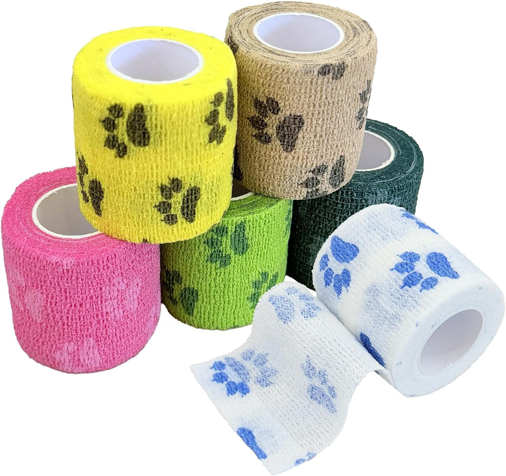 2 Inch Self Adhesive Bandage Vet, First Aid for Dogs Cats Horses, Great for Paws, Legs & Tails, Individually Wrapped, 8 Rolls, Daybreak Paw - Image 12