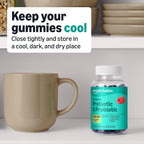 Amazon Basics Prebiotic And Probiotic Gummies daily serving size display