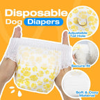 Pet Soft female dog pull up diapers showing stretchy waistband
