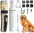 HEAPETS Dog Hair Clippers for Grooming Kit and Dog Paw Trimmer Nail Grinder for Grooming, Low Noise Rechargeable Cordless, Shaver Grooming Supplies for Pet Cats Dogs (Black, White) - Image 11