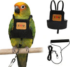 Barn Eleven Bird Flight Harness Vest front view showing black fleece material