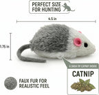 Smokey's Stash realistic catnip infused mouse toy for indoor cats