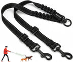 Full packaging and components layout of the LEOSASA small size double dog walking training leash.