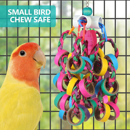 Durable plastic core with twenty four peelable bird bagel rings.