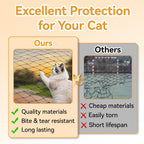 Klmnop anti fall cat mesh fence installed securely across an outdoor apartment balcony railing.