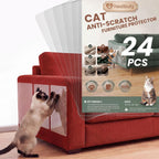 Cat Scratch Furniture Protector, 12 Pack Self Adhesive Tape, Heavy Duty Flexible Corner Guards for Couch, Sofa, Doors, Walls, Chairs, Armrests, No Residue, No Pins, Cat Scratch Protection Kit - Image 10