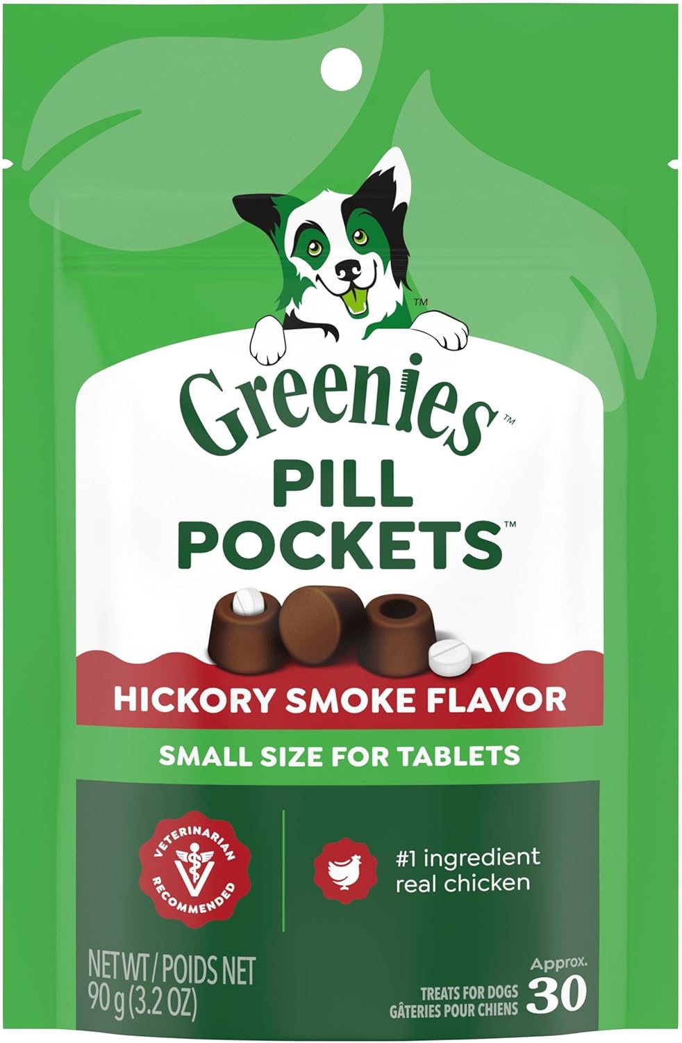 Greenies Pill Pockets for Dogs Small Size, Tablet Pill Treats for Dogs, Chicken Flavor, 3.2 oz. Pouch - Image 15
