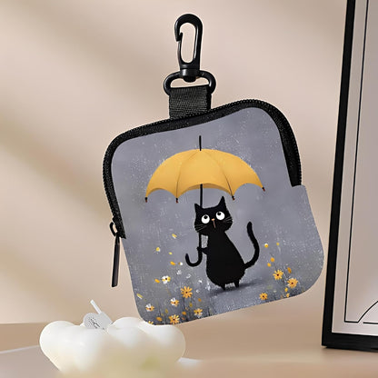 Floral Black Cat Hanging Zero-Hands-Free Waist/Belt/Bag Clip Organizer for Snacks,Earphones,Keys & Daily Essentials|Gifts for Cat LoversAB-001 - Image 11