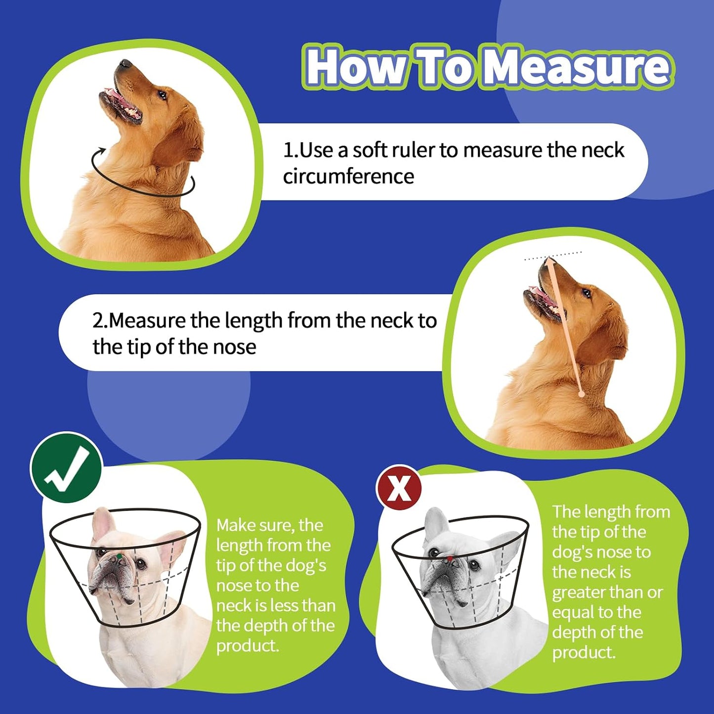Allroaring anti-lick dog cone showing the adjustable magic tape and buckle closure system.