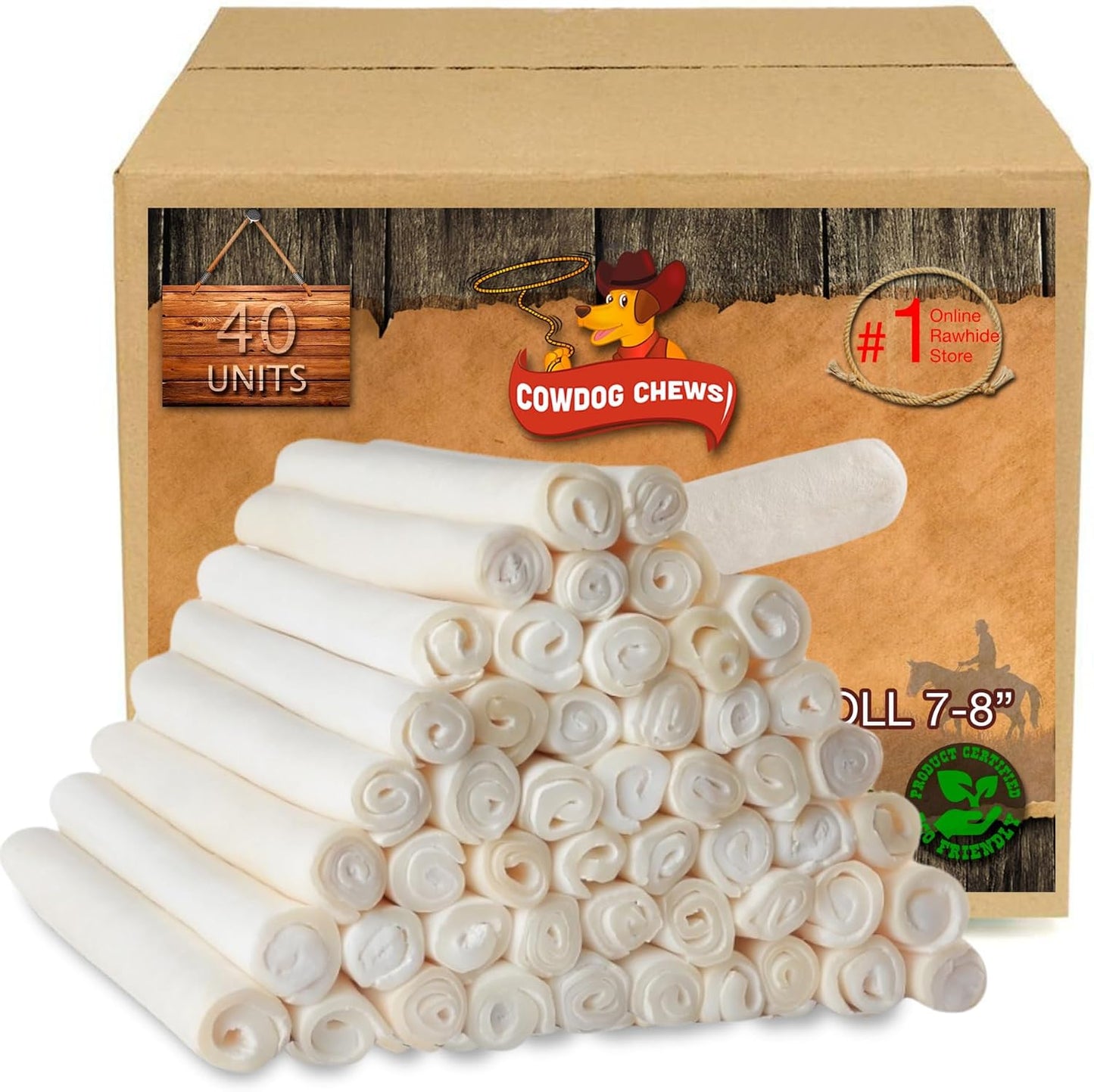 Cowdog Chews long lasting dog treat bone showcasing the thick texture ideal for aggressive chewers.