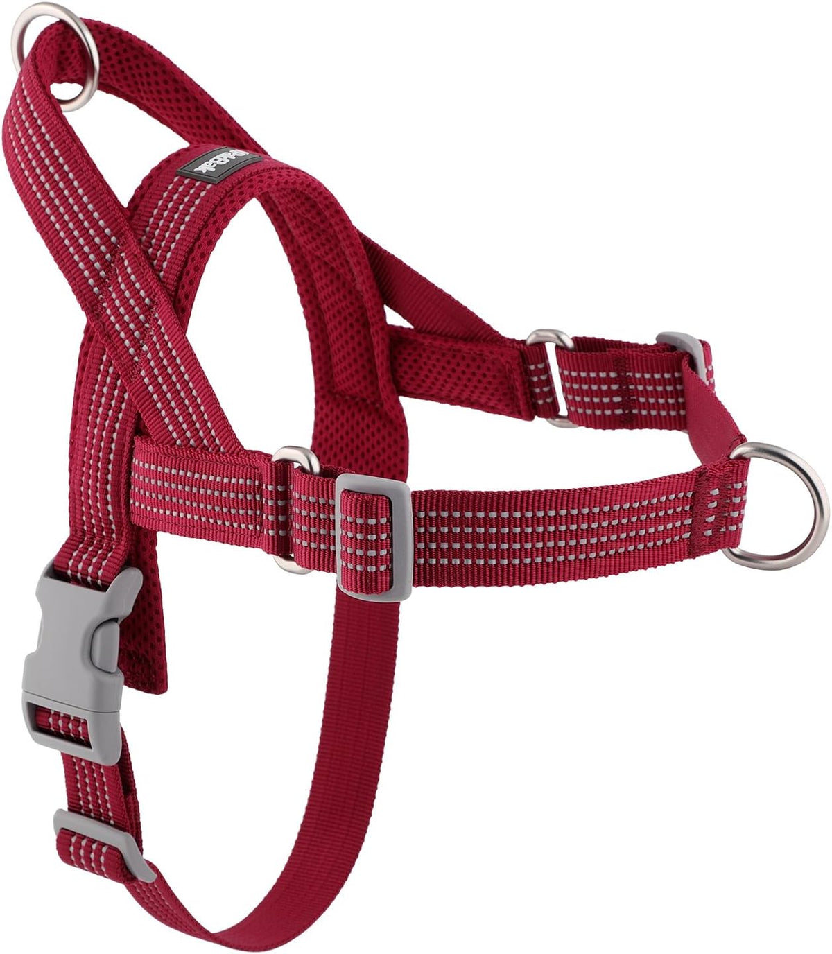 No Pull Dog Harness with Handle, Adjustable Soft Mesh Padded Reflective Walking Harness with Front Clip for Small Medium Large Dogs - Quick Fit No Escape for Training and Hiking (Pink, M) - Image 14