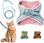 Cat Harness and Leash, Cat Harness Escape Proof, Soft Adjustable Cat Leash Breathable Comfortable Vest Easy to Wear, Easy Walk Leash for Small Medium Cats Kittens for Indoor Outdoor (Blue, XL) - Image 10