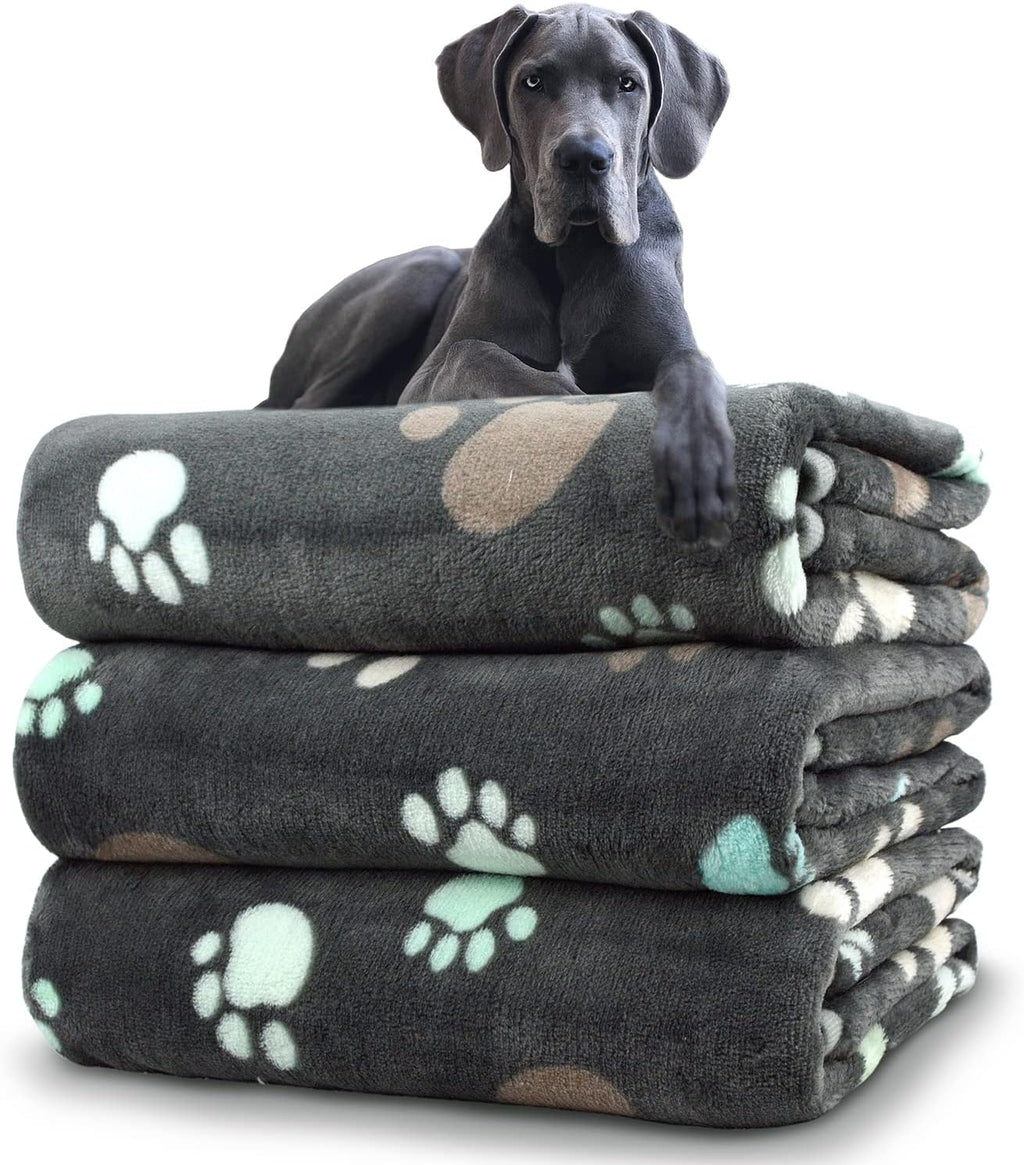 Dog Blankets for Medium Large Dogs, 3 Pack Dog Blanket Washable 41" x 31", Fuzzy Soft Pet Mat Throw Cover for Kennel Crate Bed, Cute Paw Pattern, Cat Blanket, Blankets for Dogs, Pet Blanket - Image 14