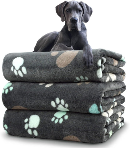 Dog Blankets for Medium Large Dogs, 3 Pack Dog Blanket Washable 41" x 31", Fuzzy Soft Pet Mat Throw Cover for Kennel Crate Bed, Cute Paw Pattern, Cat Blanket, Blankets for Dogs, Pet Blanket - Image 14