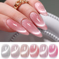 Double Rhythm cat eye gel polish front view with 6 bottles and magnetic tool