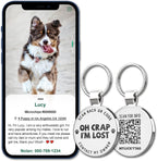 MYLUCKYTAG rust free round digital pet ID tag packaging view