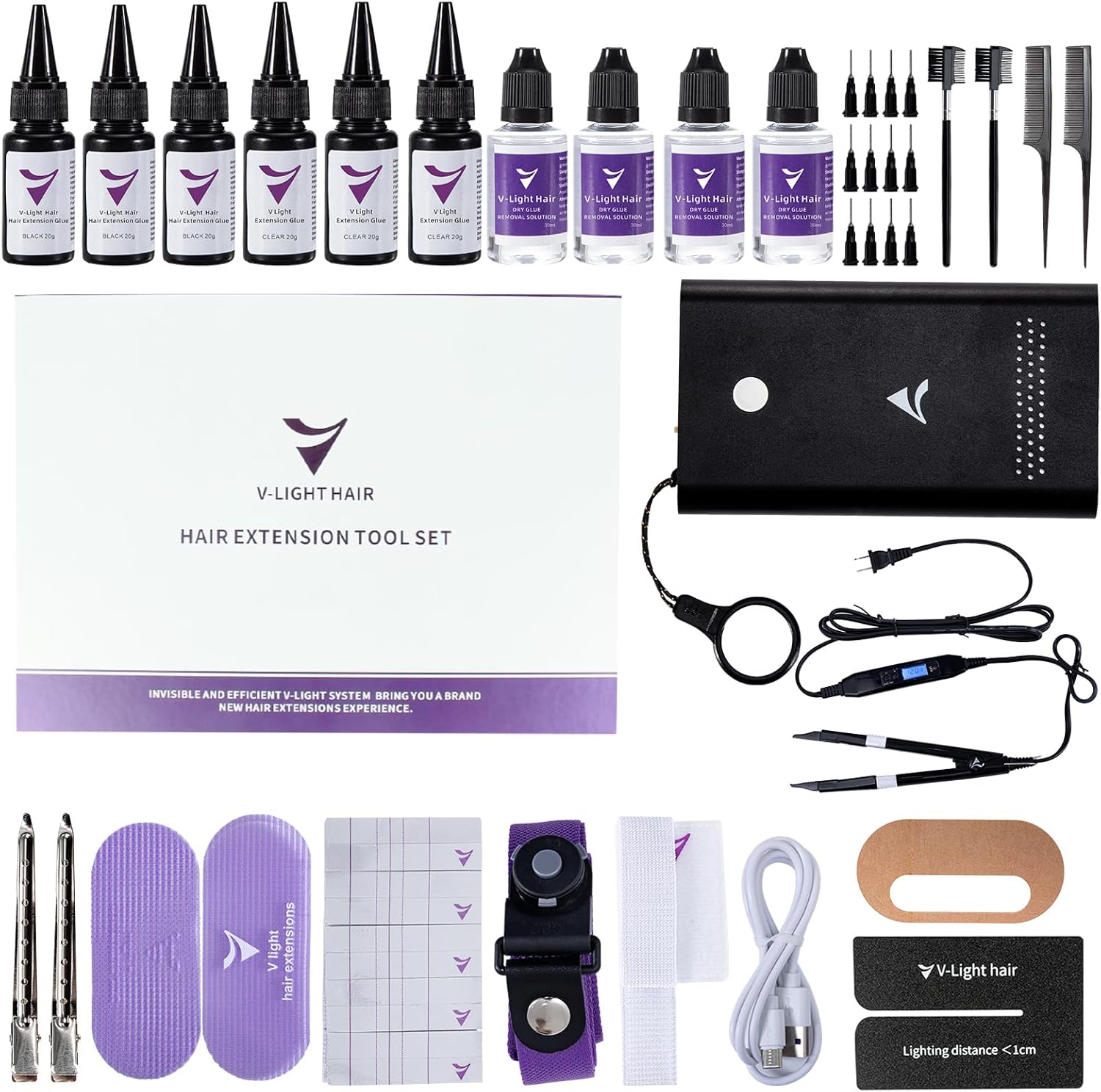 Hairarchy Hair V Light machine kit front view professional tool
