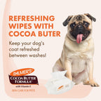 Premium imported dog grooming wipes with vitamin E for puppies