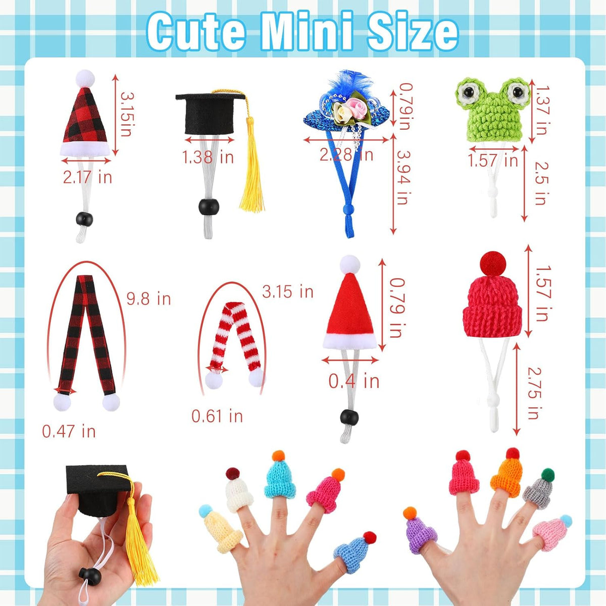 Adjustable elastic chin strap detail on small animal costume hat