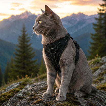 Echo Pounce breathable mesh cat harness inside lining texture view for comfort.