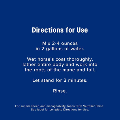 Farnam Vetrolin Bath, Ultra-Hydrating Argan Oil Conditioning Shampoo, Enhances Shine, Soothes Dry Skin, for Horses and Dogs, 64 oz. - Image 8