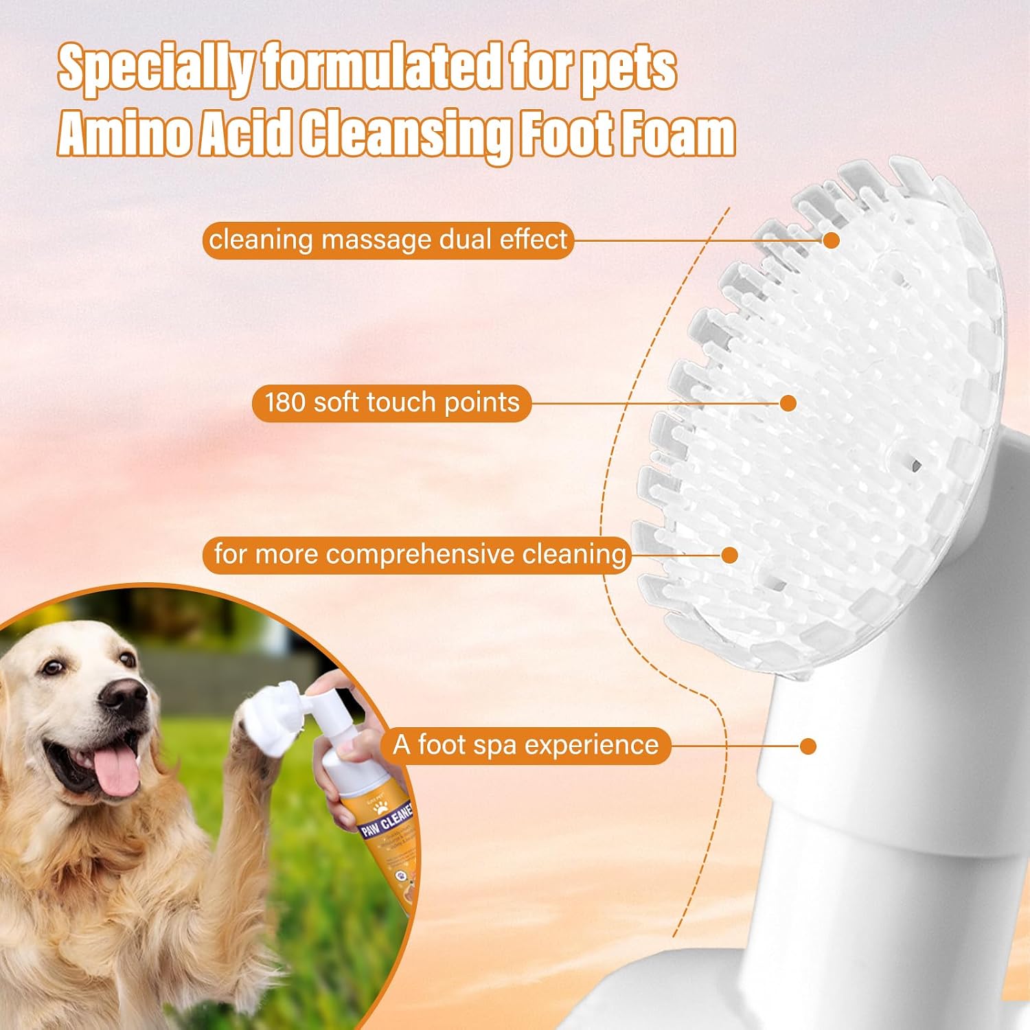 GJYC PET foaming cleanser bottle and brush applicator