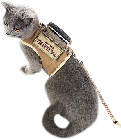 Cat Harness and Leash for Walking Escape Proof Breathable Mesh Fabric, Solid Blue, Large, Adjustable Cat Walking Jackets, Padded Stylish Cat Vest - Image 14