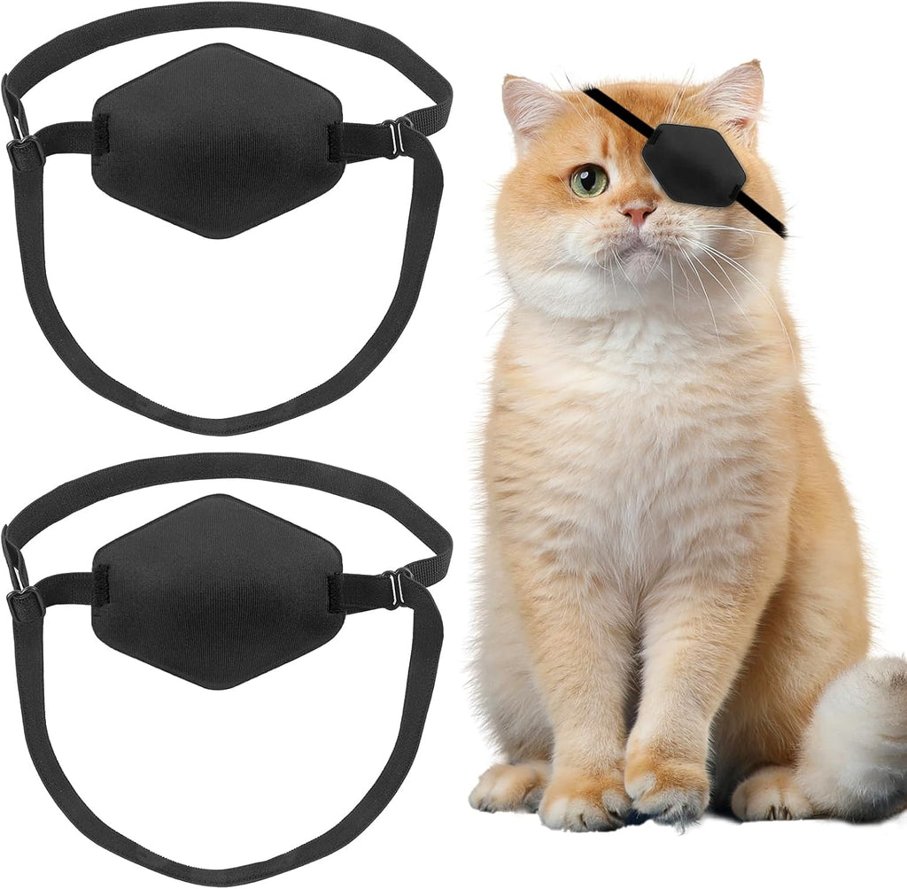 YeeBeny cat eye patch front view on a white background showing the soft black fabric.