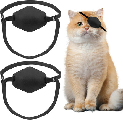 YeeBeny cat eye patch front view on a white background showing the soft black fabric.