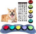 KiViRap color dog buttons with rubber mat front view for interactive pet communication training.
