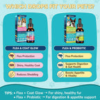 Woyamay Flea Defense + Skin & Coat Support, Natural Flea and Tick Prevention for Dogs & Cats, Dog & Cat Flea Treatment with Pumpkin Seed & Omega-3/6/9, Flea Drops for All Breeds & Ages, Chicken Flavor - Image 9