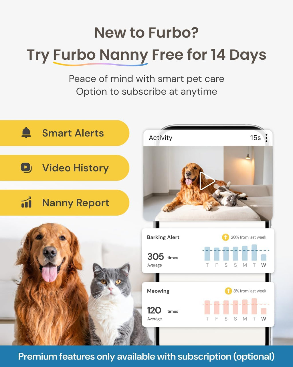 Furbo Mini 360 degrees 2K QHD Pet Camera: Basic See, Talk & Toss Features, No AI Alerts, No Subscription Required, Dog & Cat Rotating Treat Dispenser w/Phone App, Smart Indoor Cam, 2-Way Audio & Night Vision - Image 9