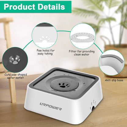 URPOWER travel friendly dog bowl minimizing splashes inside a vehicle.
