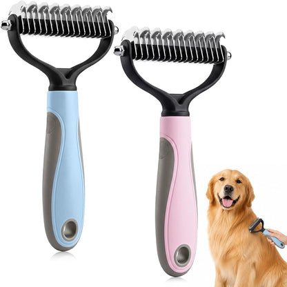 FhodigogoZD pet grooming brush set front view for premium dog de-shedding