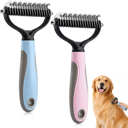 FhodigogoZD pet grooming brush set front view for premium dog de-shedding