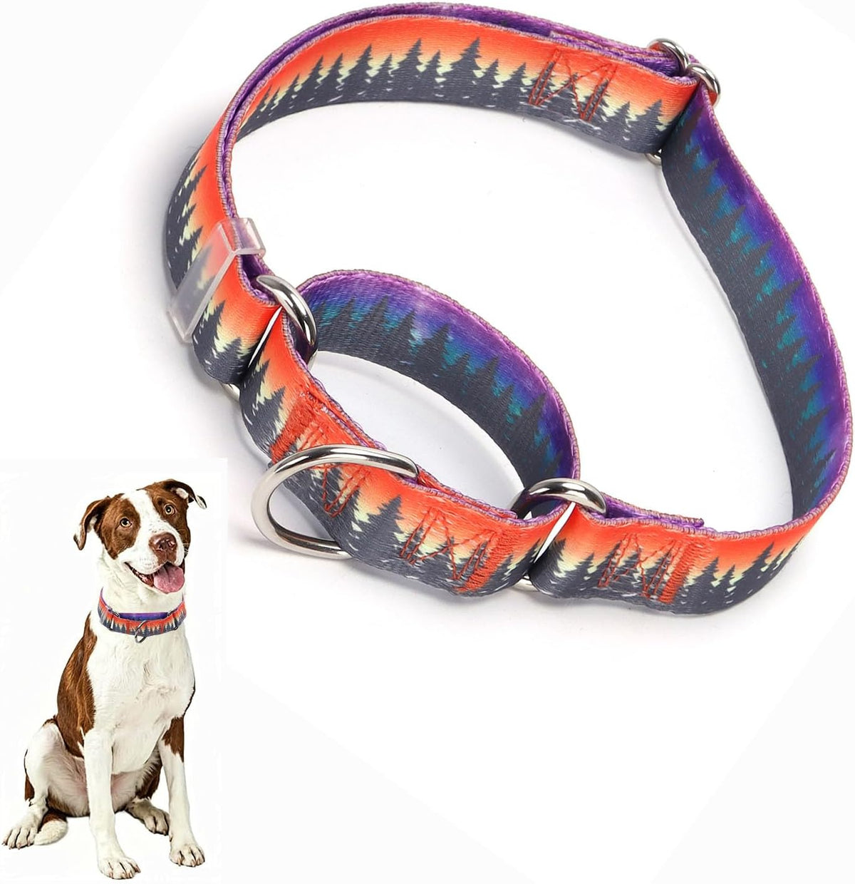 Martingale Dog Collars for Medium Large Dogs, No Slip Girl Dog Collars with Adjustable Soft Nylon and Special Bull Flower Design, for Small Dogs Also (M) - Image 13