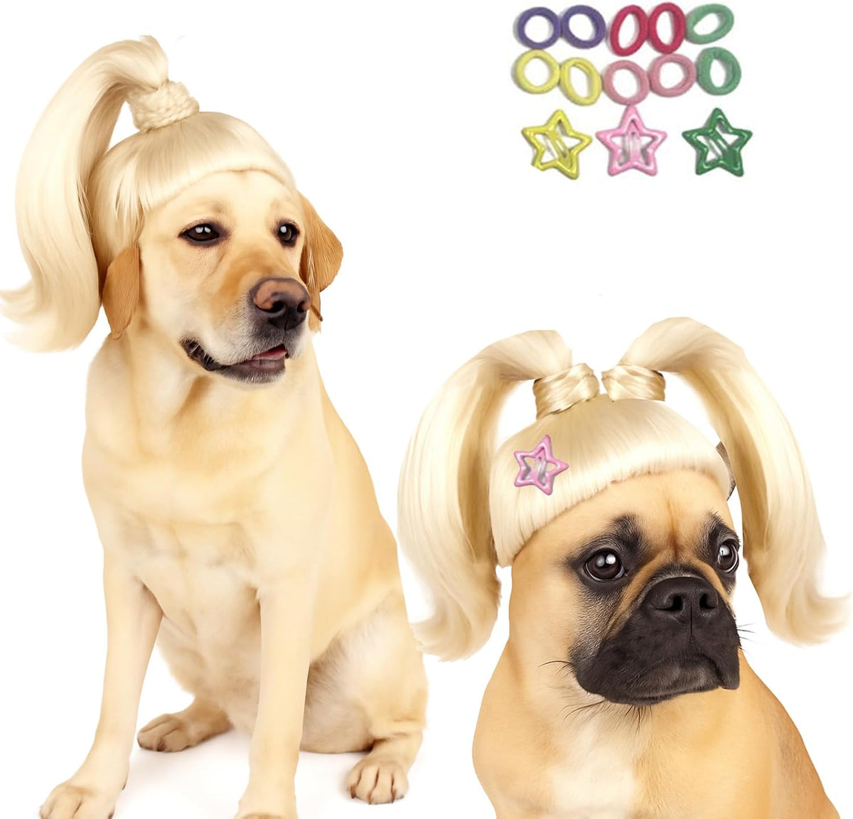 Cat Wig for cat only- Small Size for Tiny Animals Such as Goose Duck and Chicken DIY Haircut & Adjustable Fit - Cat & Dog Costume for Halloween, Party, Photo Shoots - Image 10