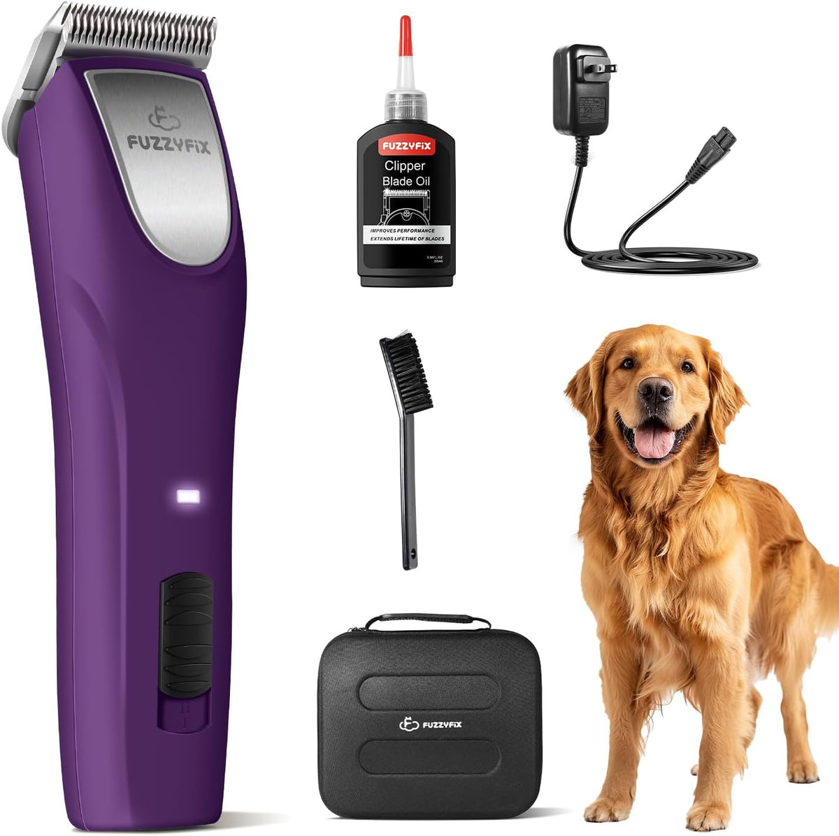 Professional Dog Clippers for Grooming - 2 Speed Detachable Blade Pet Grooming Kit for Thick Curly Matted Coats - Low Noise Heavy Duty Cordless Hair Trimmer for Animal - Image 9