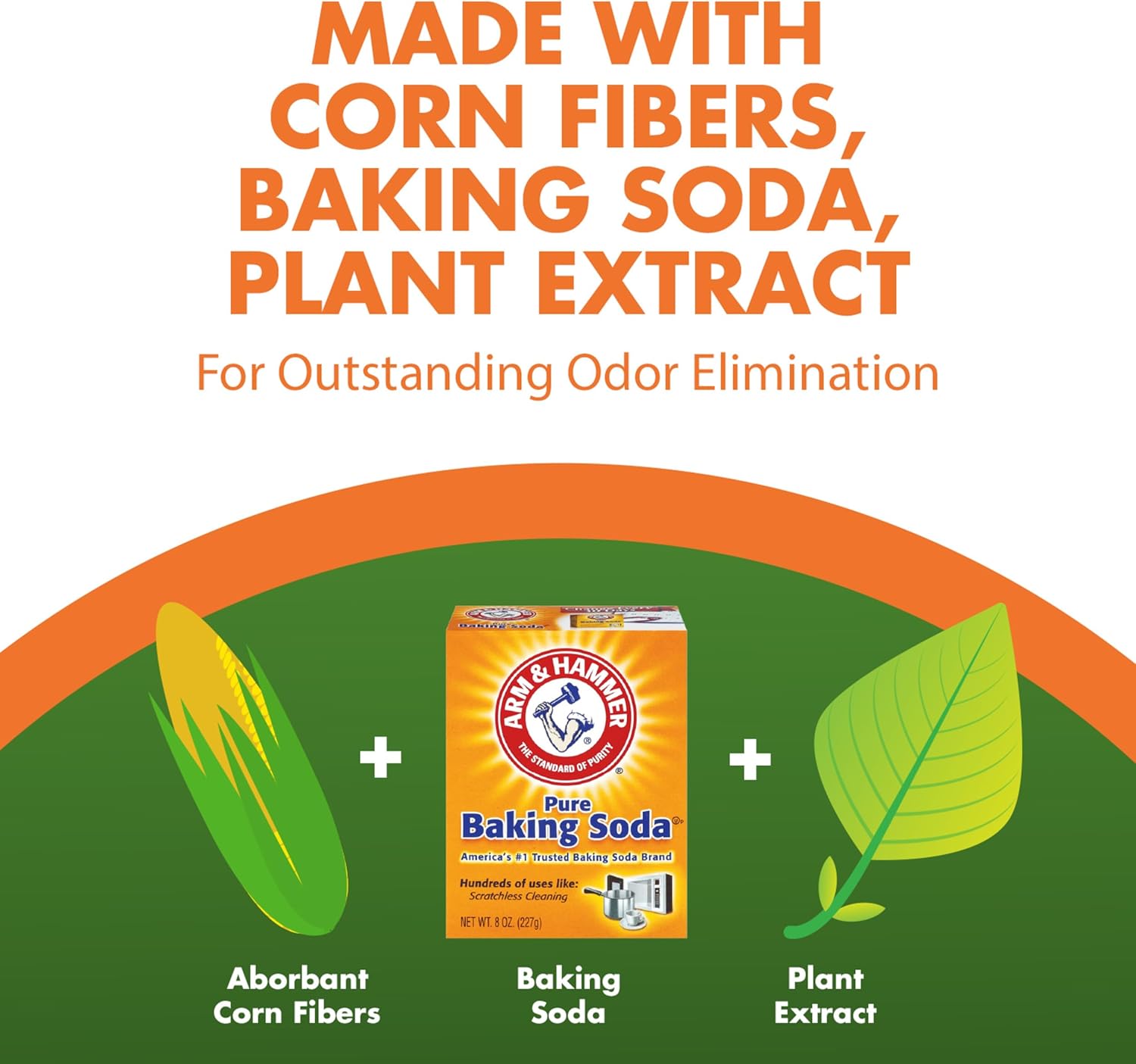 Close up of natural corn fiber cat litter texture