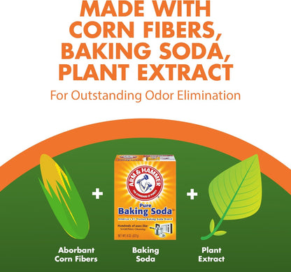Close up of natural corn fiber cat litter texture