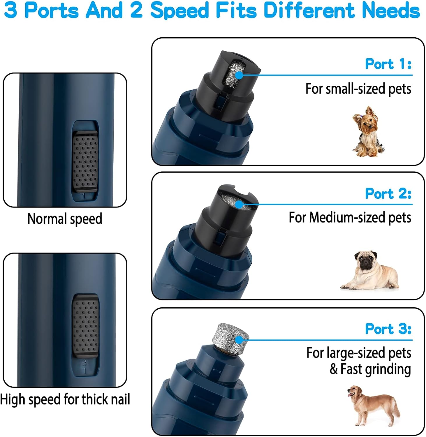 Handheld Casfuy rechargeable dog nail groomer
