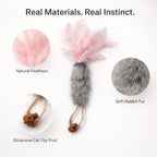 Interactive carrot toy for indoor cats with hanging gall fruit