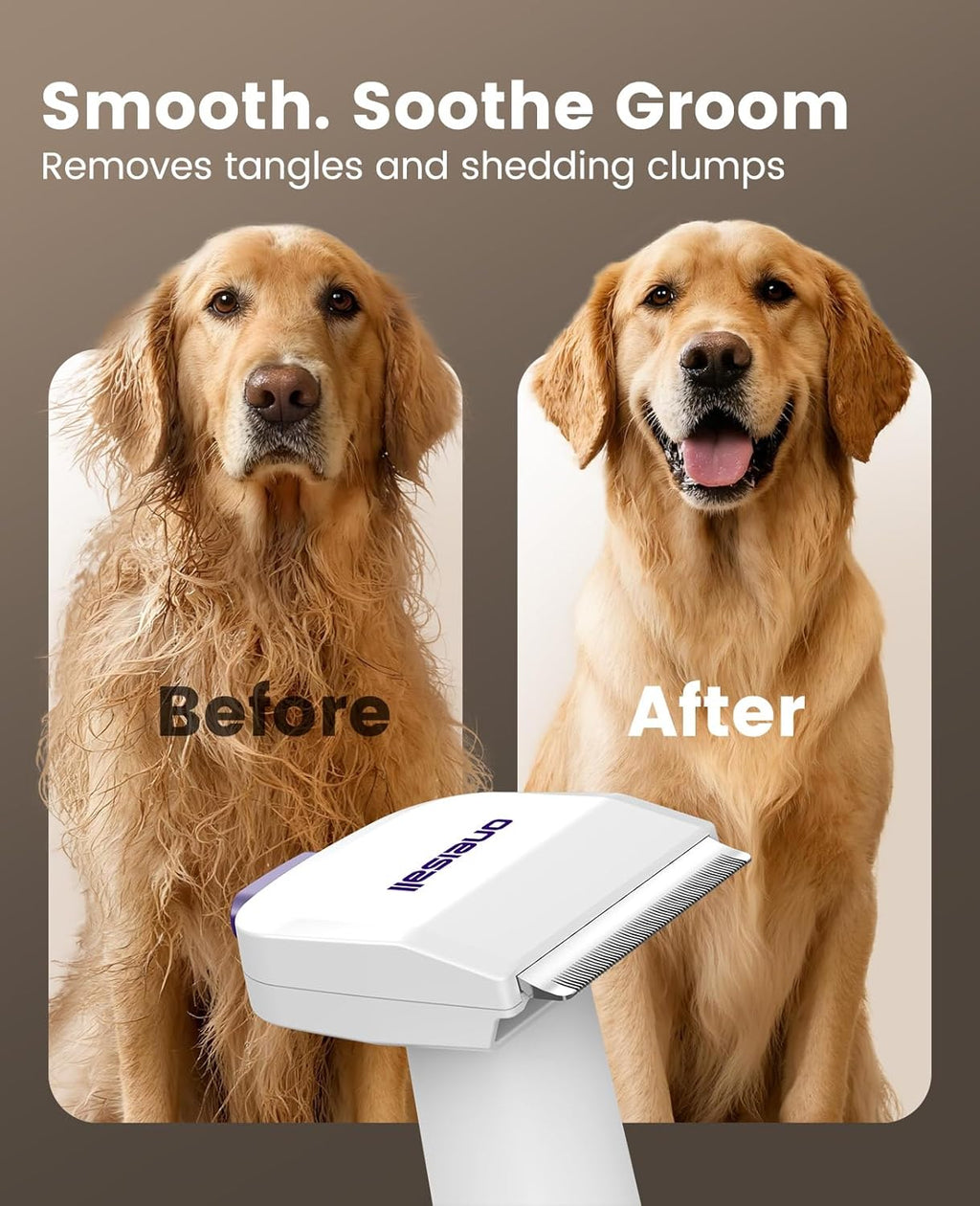 Oneisall 15000Pa powerful suction pet vacuum kit with all 4 interchangeable attachments displayed