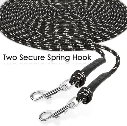Small animal wearing harness with Rypet long lead