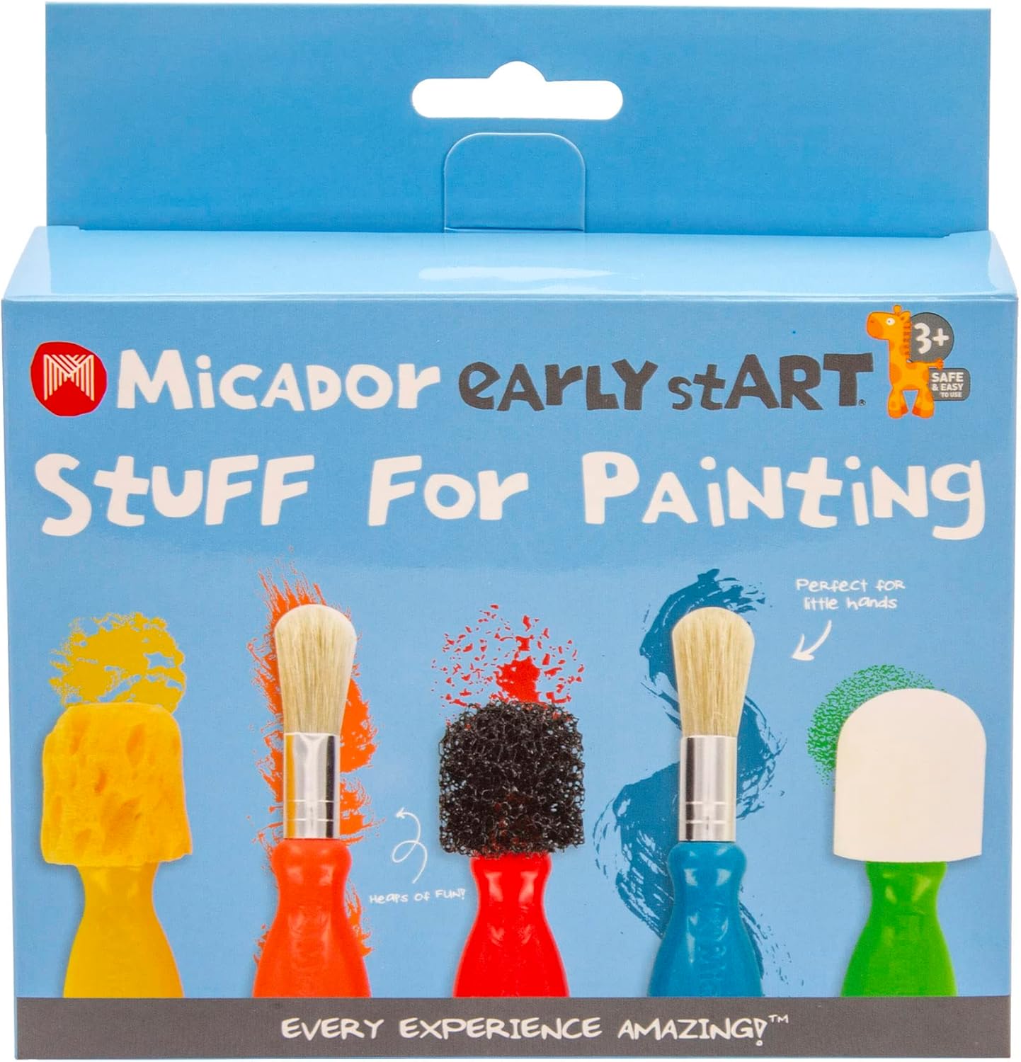 Micador Early Start Stuff for Painting 5 Piece Set front view showing easy grip handles