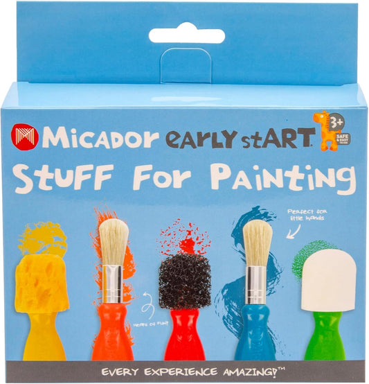 Micador Early Start Stuff for Painting 5 Piece Set front view showing easy grip handles