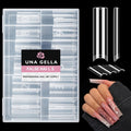 Una Gella XXL square nail tips front view showing packaging box